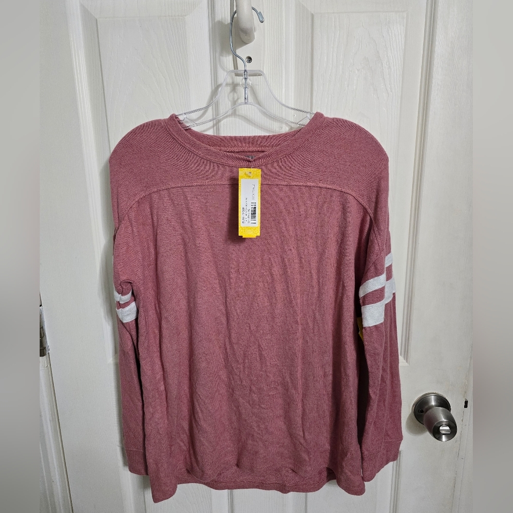 Rumi + Ryder NWT Womens Varsity Tunic Top Dark Pink Size XL